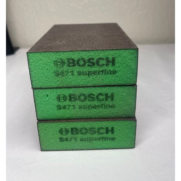 Pack of 3 Bosch Expert S471 Foam Sanding Blocks - Superfine - 69x97x26mm - Picture 1 of 3